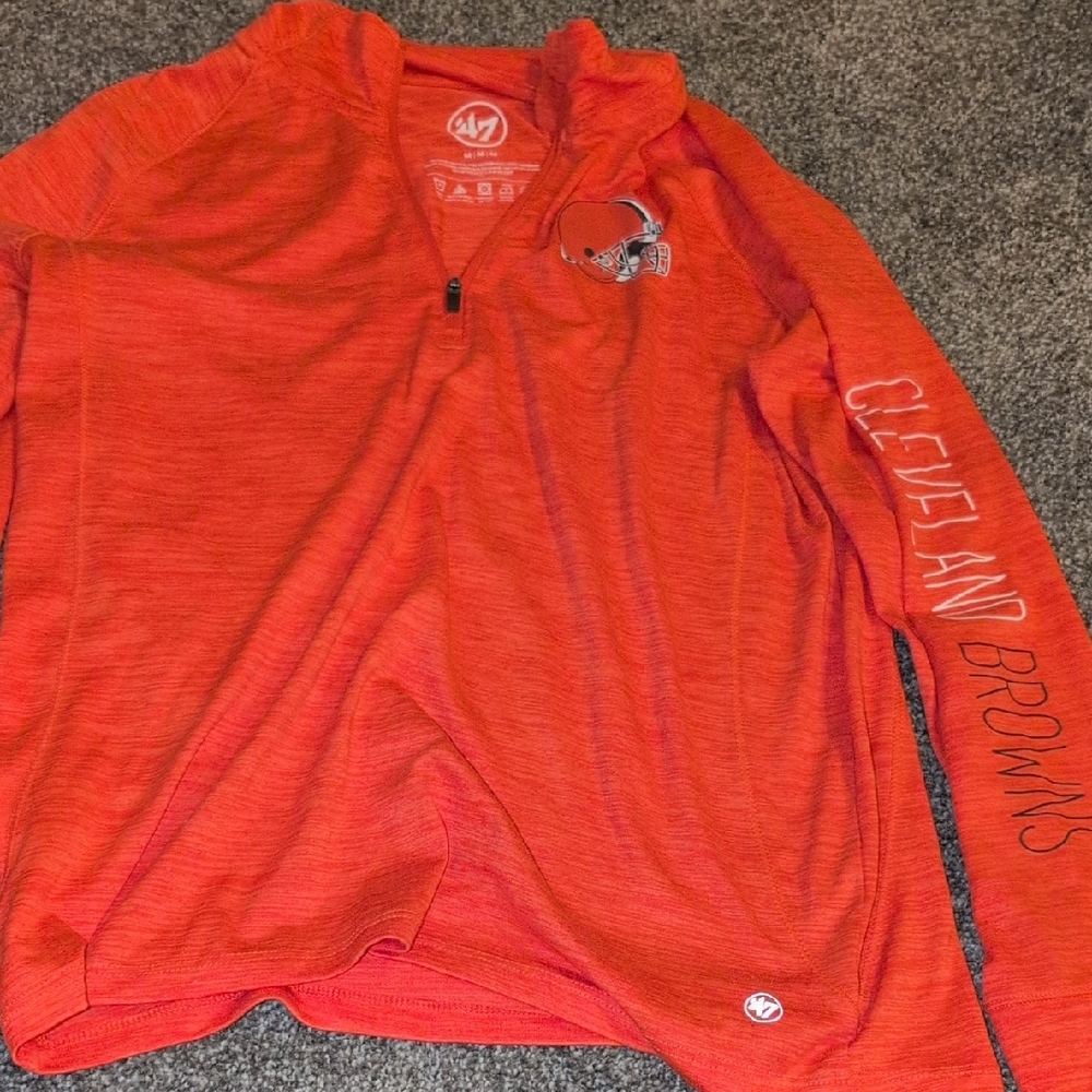 47 Brand Red Quarter-Zip Pullover with Helmet Design